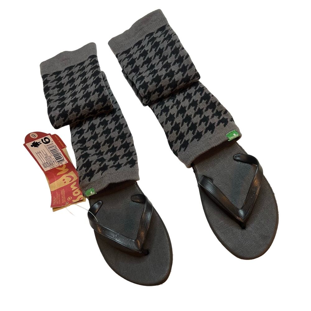 Sanuk Size 6 Sock‎ Detail Flip Flop Knee High New
